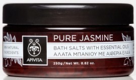 Apivita Pure Jasmine Άλατα Μπάνιου με Αιθέρια Έλαια 250gr