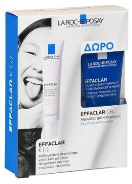 La Roche Posay Promo Effaclar Κ+ Κατά των Μαύρων Στιγμάτων, 40ml & Δώρο Effaclar Gel Καθαρισμού, 50ml