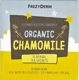 Frezyderm Organic Chamomile Tea Sachets - Βιολογικό Ρόφημα Χαμομηλιού 15 Φακελάκια, 15gr