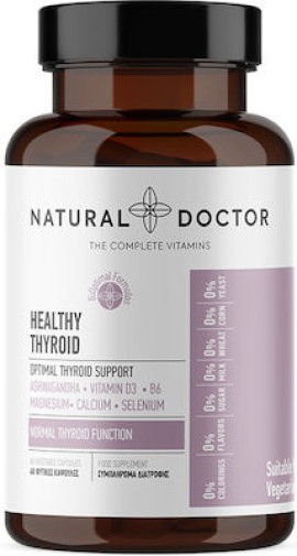 Natural Doctor Healthy Thyroid 60 caps, Συμπλήρωμα Διατροφής με Σελήνιο για τη Φυσιολογική Λειτουργία του Θυροειδή 60 κάψουλες