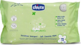 Chicco Baby Moments, Απαλά Μωρομάντηλα Καθαρισμού με Aloe Vera, 72 τμχ [02738-20]