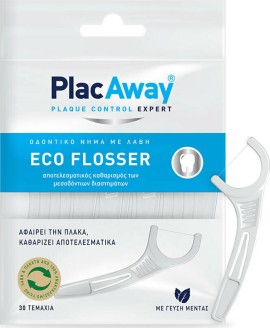 PlacAway Eco Flosser Οδοντικό Νήμα με Λαβή 30τμχ