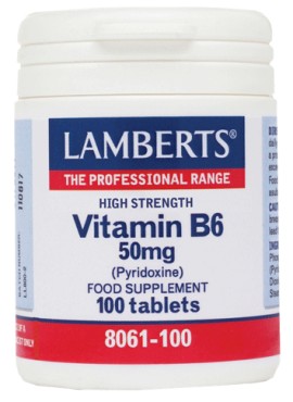 Lamberts Vitamin B6 50mg (Pyridoxine) 100 Ταμπλέτες [8061-100]