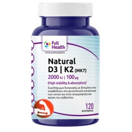 Full Health Natural D3 / K2 2000IU / 100mg 120vcaps