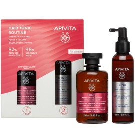 Apivita Promo Womens Hair Tonic Routine Strength & Volume Tonic Shampoo 250ml & Tonic Hair Loss Lotion 150ml