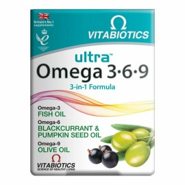 Vitabiotics Ultra Omega 3-6-9 Συμπλήρωμα Διατροφής Ω3 Λιπαρά Οξέα 60 Κάψουλες