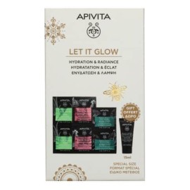 Apivita Let It Glow Promo Set Μάσκες 3*16ml & ΔΩΡΟ Black Detox Gel 15ml
