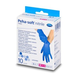 Hartmann Peha Soft Nitrile Fino Γάντια Νιτριλίου Χωρίς Πούδρα Μπλε [Size:M] 10 Τεμάχια