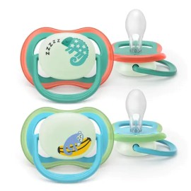 Avent Ορθοδοντική Πιπίλα Νυκτός Ultra Air 6-18m 2τεμ