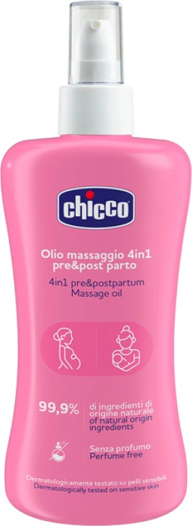 Chicco Λάδι Μασάζ 4σε1 για Πριν & Μετά τη Γέννα 200ml