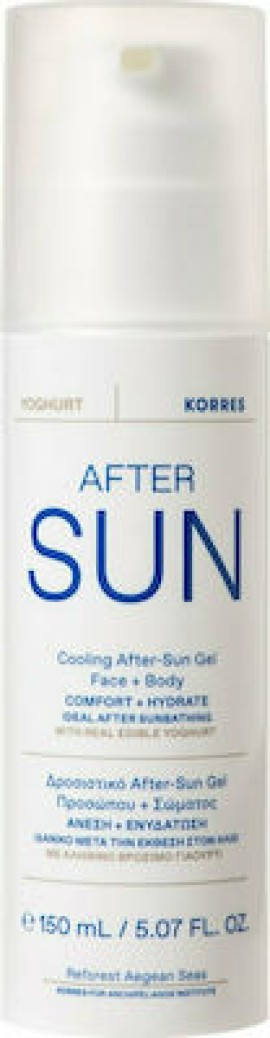 Korres Yoghurt Cooling After Sun Face - Body Gel Ενυδατικό Γαλάκτωμα για Μετά τον Ήλιο για Πρόσωπο - Σώμα 150ml