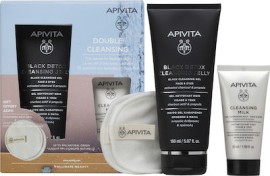 Apivita Promo Double Cleansing Black Detox Cleansing Jelly 150 ml & Δώρο Γαλάκτωμα Καθαρισμού 3 σε 1 50ml & 2 Δίσκοι Ντεμακιγιάζ