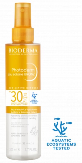 Bioderma Photoderm Eau Solaire Bronze SPF30 Αντηλιακό Ενυδατικό Νερό 200ml