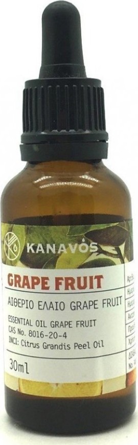 Kanavos Essential Oil Grapefruit, Αιθέριο Έλαιο με Γκρέιπφρουτ 30ml