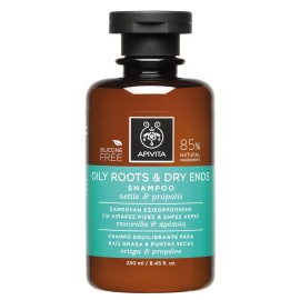 Apivita Oily Roots Dry Ends Σαμπουάν Εξισορρόπησης για Λιπαρές Ρίζες και Ξηρές Άκρες με Τσουκνίδα - Πρόπολη 250ml