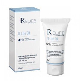 Menarini ReLife U-Life 30  Immediate Long Lasting Hydration Cream 24ωρη Ενυδατική Κρέμα Χεριών 50ml