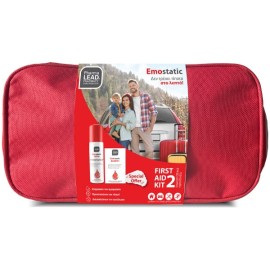 Pharmalead Emostatic First Aid Kit 3 με Αιμοστατικό Σπρέι 60ml,Αυτοκόλλητος Επίδεσμος Αφρού 1τεμ,Επιθέματα με Aιμοστατική Γάζα & Δώρο Τσαντάκι
