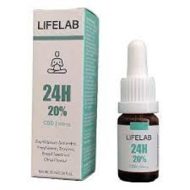 Lifelab 24h Συμπλήρωμα Κάνναβης σε Σταγόνες 2000mg με 20% CBD με Γεύση Citrus για Αντιμετώπιση Άγχους 10ml