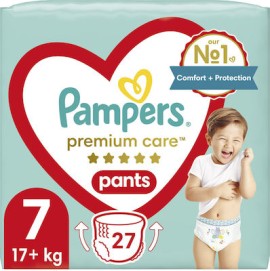 Pampers Premium Care Πάνες Βρακάκι No. 7 για 17+kg 27τμχ