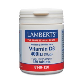 Lamberts Vitamin D 400iu/10μg, Βιταμίνη D για την Υγεία Οστών, Δοντιών και για τη Διατήρηση Υγιούς Ανοσοποιητικού Συστήματος 120 tabs
