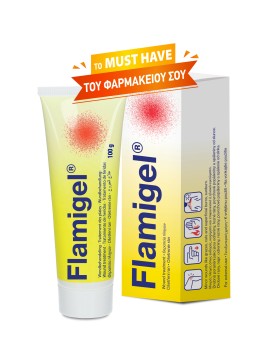 Flamigel® Υδροενεργό Επίθεμα σε Μορφή Gel για την Αντιμετώπιση Εγκαυμάτων & Μικρών Πληγών Επουλώνει γρήγορα και Ανακουφίζει άμεσα από τον Πόνο 100g