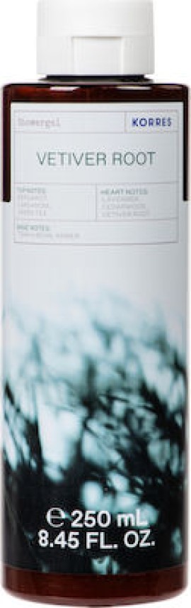 Korres Vetiver Root Shower Gel Αρωματικό Αφρόλουτρο με Ενυδατικούς Παράγοντες 250ml