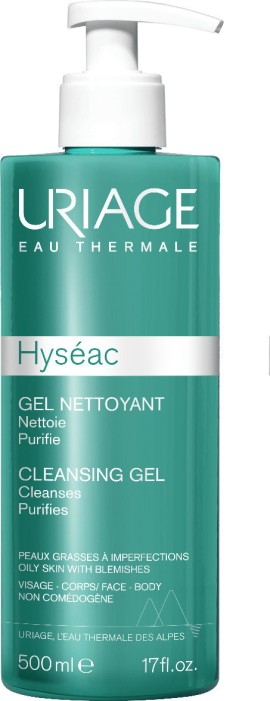 Uriage Hyseac Cleansing Gel Καθαρισμού Προσώπου Για Μικτές Επιδερμίδες 500ml