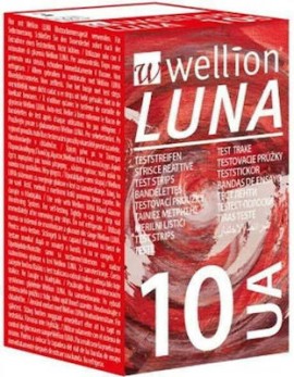 Wellion Luna UA - Ταινίες για μέτρηση του Ουρικού Οξέος 10τμχ