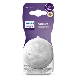 Philips Avent Natural Response (SCY962/02) Θηλή Σιλικόνης 2 Ροή 0m+ 2τεμ