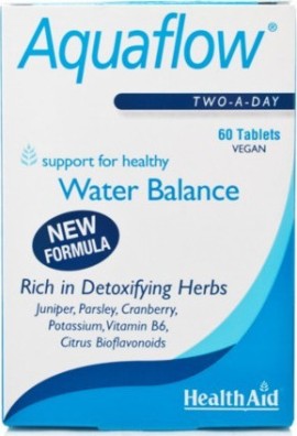 Health Aid Aquaflow Vegetarian Συμπλήρωμα Διατροφής με Εκχυλίσματα Βοτάνων & Βιταμίνη Β6 για την Κατακράτηση Υγρών 60 Ταμπλέτες