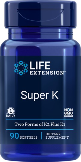 Life Extension Super K with Advanced K2 Complex για υγιή οστά και αρτηρίες 90 μαλακές κάψουλες