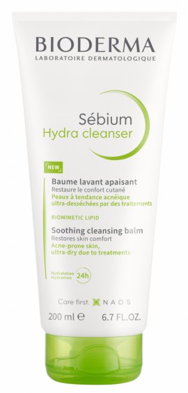 Bioderma Sebium Hydra Cleanser Βάλσαμο Καθαρισμού Για Πολύ Ευαίσθητες Επιδερμίδες 200ml