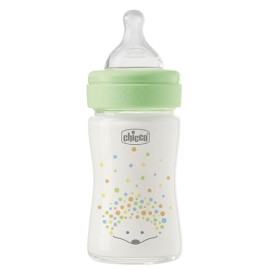 Chicco Μπιμπερό Γυάλινο Perfect Easy Anti-Colic Με Θηλή Σιλικόνης, Σχέδιο Σκαντζοχοιράκι 150ml 0m+