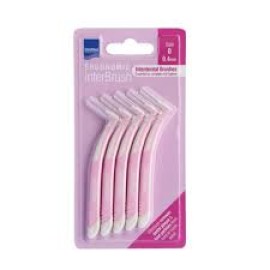 Intermed Ergonomic Interbrush Μεσοδόντια Βουρτσάκια Ροζ Size 0 - 0.4mm 5τεμ
