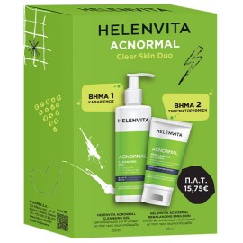 Helenvita ACnormal Clear Skin Duo με ACnormal Cleansing Gel Τζελ Καθαρισμού για Πρόσωπο, Στέρνο & Πλάτη 200ml & Rebalancing Emulsion Ενυδατικό Γαλάκτωμα Προσώπου & Λαιμού 60ml