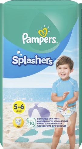 Pampers Πάνα Μαγιό Splashers 5-6 για 14+kg 10τμχ