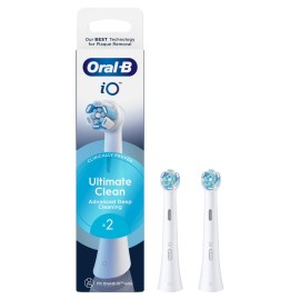 Oral-B iO Ultimate Clean White Ανταλλακτικές Κεφαλές Ηλεκτρικής Οδοντόβουρτσας 2τεμ