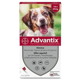Advantix Spot On  Διάλυμα για Σκύλους 10 Εώς 25 Κιλά 1 AMP ( Παραλαβή μόνο απο το κατάστημα)