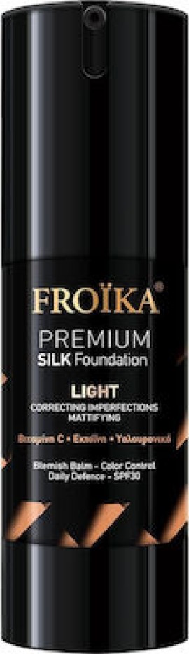 Froika Premium Silk Foundation SPF30 με Βιταμίνη C & Υαλουρονικό Light 30ml