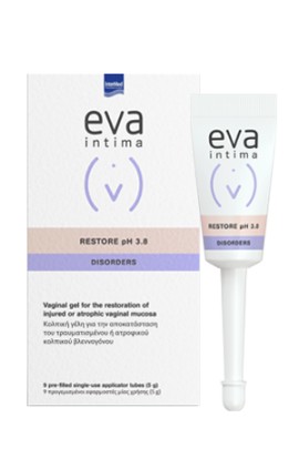 Intermed Eva Intima Restore PH 3.8 Disorders Gel Κολπική Γέλη Σε Περίπτωση Τραυματισμού ή Ατροφίας 9x5gr