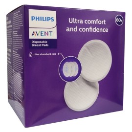 Philips Avent SCF254/60 - Για το στήθος, Επιθέματα στήθους ημέρας, Μίας χρήσης, Συσκευασία 60 τεμαχίων