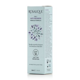 Rosalique 3 in 1 Anti-Redness Miracle Formula 24ωρη Κρέμα Προσώπου με SPF50 για Ατέλειες & Ερυθρότητα 30ml