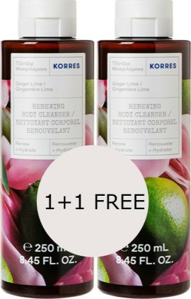 Korres Ginger Lime Renewing Body Cleanser 1+1, 2x250m