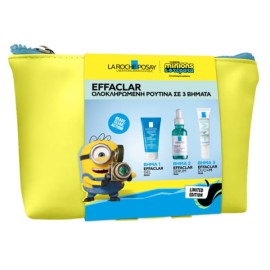 La Roche Posay  Effaclar Gel Τζελ Καθαρισμού 50ml, Effaclar Serum Ορός κατά των Eπίμονων Aτελειών 15ml & Effaclar Duo+M Διορθωτική κρέμα κατά των ατελειών 15ml & Δώρο Νεσεσέρ Minions 1τεμ
