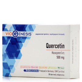 Viogenesis Quercetin 500mg  Συμπλήρωμα Διατροφής με Ισχυρή Αντιοξειδωτική Δράση 30caps