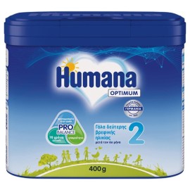 Humana 2 Optimum Γάλα σε Σκόνη Δεύτερης Βρεφικής Ηλικίας για Μετά τον 6ο Μήνα400gr