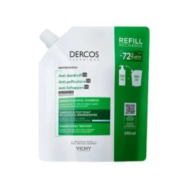 Vichy Dercos Anti-Dandruff DS Refill Σαμπουάν κατά της Ξηροδερμίας, της Πιτυρίδας και του Κνησμού για Κανονικά - Λιπαρά Μαλλιά 390ml