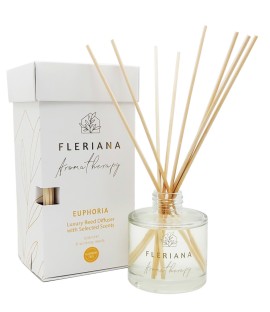 Power Health Fleriana Aromatherapy Euphoria 100ml & 8 wicking reeds Αρωματικό Χώρου
