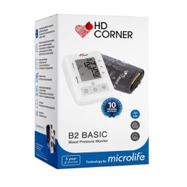 Microlife HD Corner BP B2 Basic Ψηφιακό Πιεσόμετρο Μπράτσου με Ανίχνευση Ακανόνιστων Καρδιακών Παλμών 1τεμ