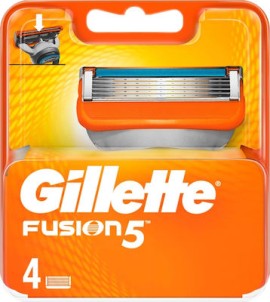 Gillette Fusion 5 Ανταλλακτικές Κεφαλές με 5 Λεπίδες και Λιπαντική Ταινία 4τμχ